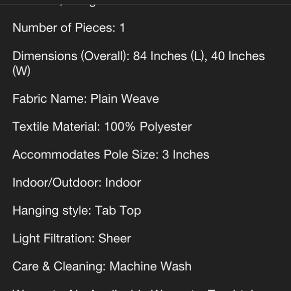 NIP Joshua Heathered Textured Tab Top Semi Sheer Curtain Panel Silver- No 918 - Picture 9 of 11